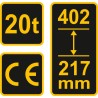 80082 VOREL Cric hidraulic cilindric 20T, inaltime 217- 402 mm