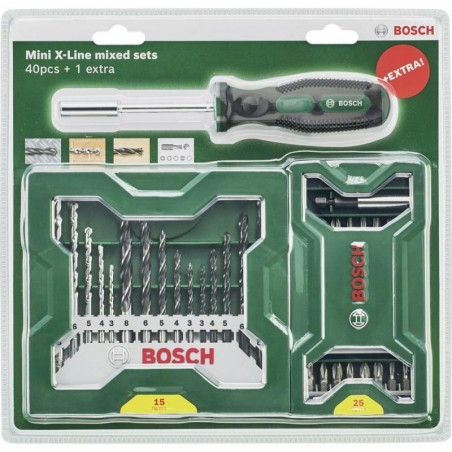 2607017655 BOSCH Set gaurire si insurubare cu 41 elemente