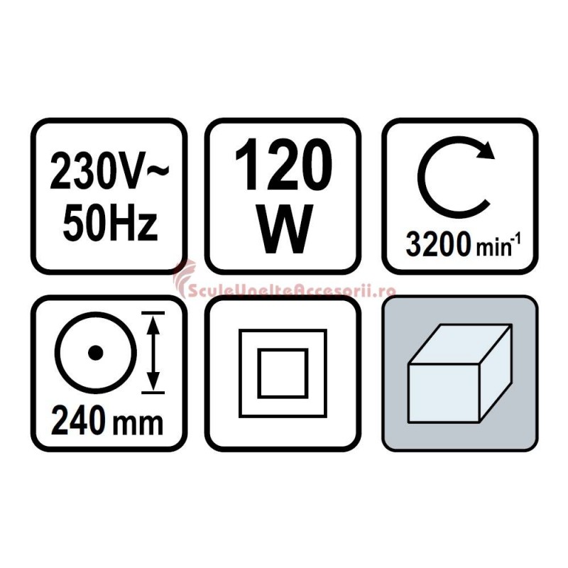 82942 LUND Masina de lustruit putere 120 W, disc 240 mm