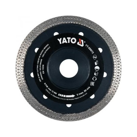 YT-59972 YATO Disc diamantat pentru gresie, faianta 125 X 22.2 mm