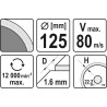YT-59972 YATO Disc diamantat pentru gresie, faianta 125 X 22.2 mm
