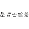 YT-07511 YATO Cheie dinamometrica prindere 1/4", cuplu 2.5 - 20 Nm YT-07511 YATO Cheie dinamometrica prindere 1/4", cuplu 2.5 - 20 Nm