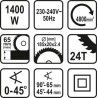 79257 STHOR Fierastrau circular putere 1400W, disc 185mm