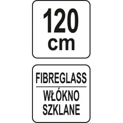 35891 FLO Furca coada fibra de sticla, lungime totala 120 cm