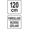 35891 FLO Furca coada fibra de sticla, lungime totala 120 cm