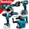 DLX4155TX1 MAKITA Set 4 scule si 2 acumulatori Li-ion 18V 5Ah