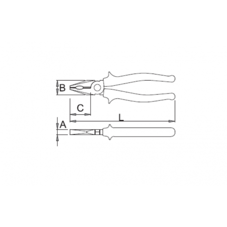 608677 UNIOR Cleste combinat capacitate taiere 3 mm lungime 220 mm
