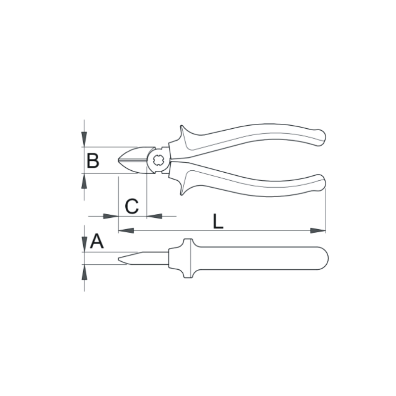 608698 UNIOR Cleste sfic 461/4G tais lateral taiere maxim 2.5mm 160mm