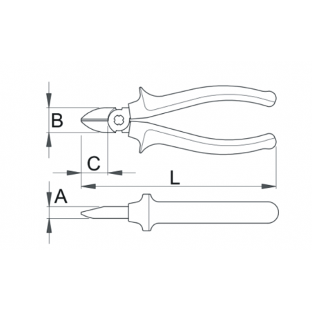 608698 UNIOR Cleste sfic 461/4G tais lateral taiere maxim 2.5mm 160mm