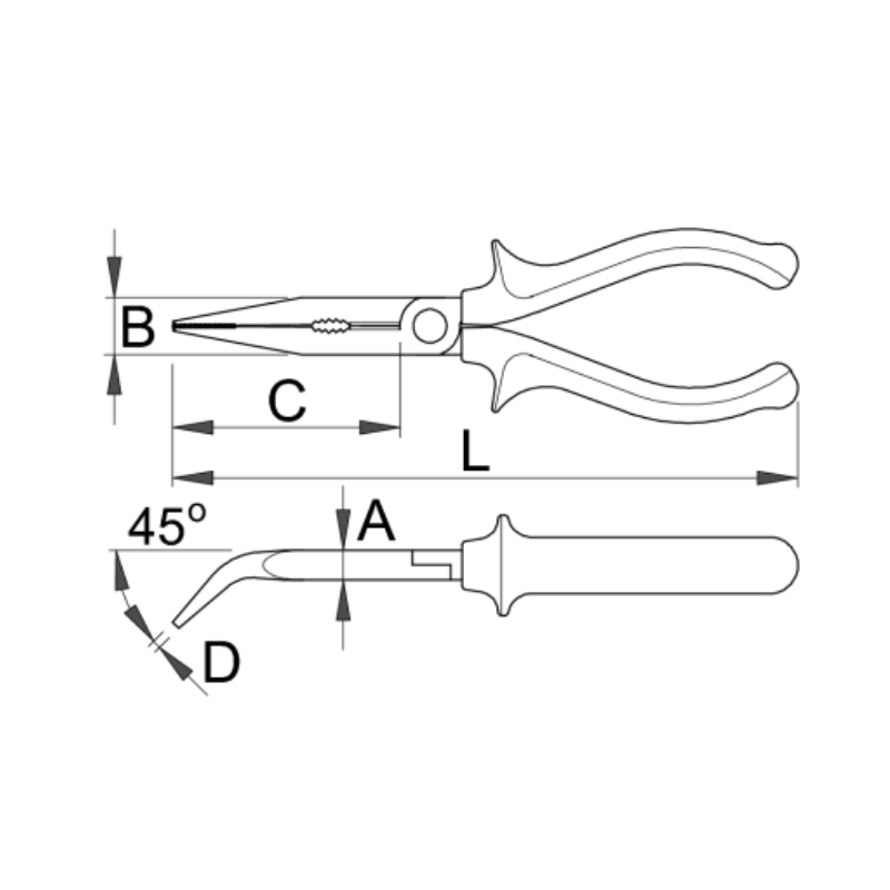 607967 UNIOR Cleste varf indoit tais lateral 512/1BI maxim 2.5mm 200mm