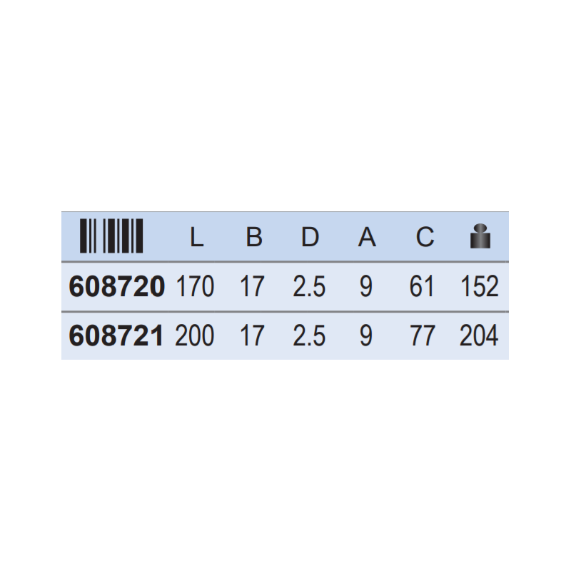 608721 UNIOR Cleste cu varf indoit 512/4G taiere 2.5 mm lungime 200 mm