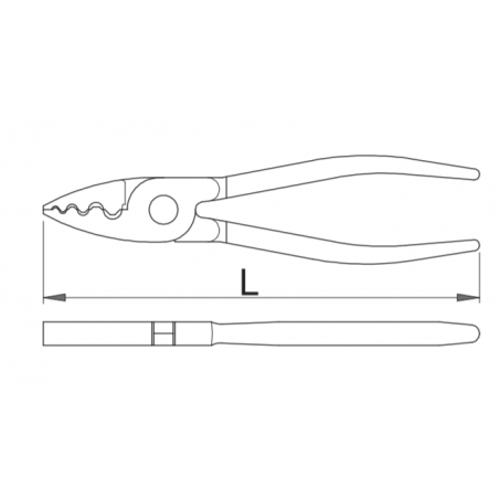 607950 UNIOR Cleste de sertizat prindere 16mm lungime 180mm 424/4P