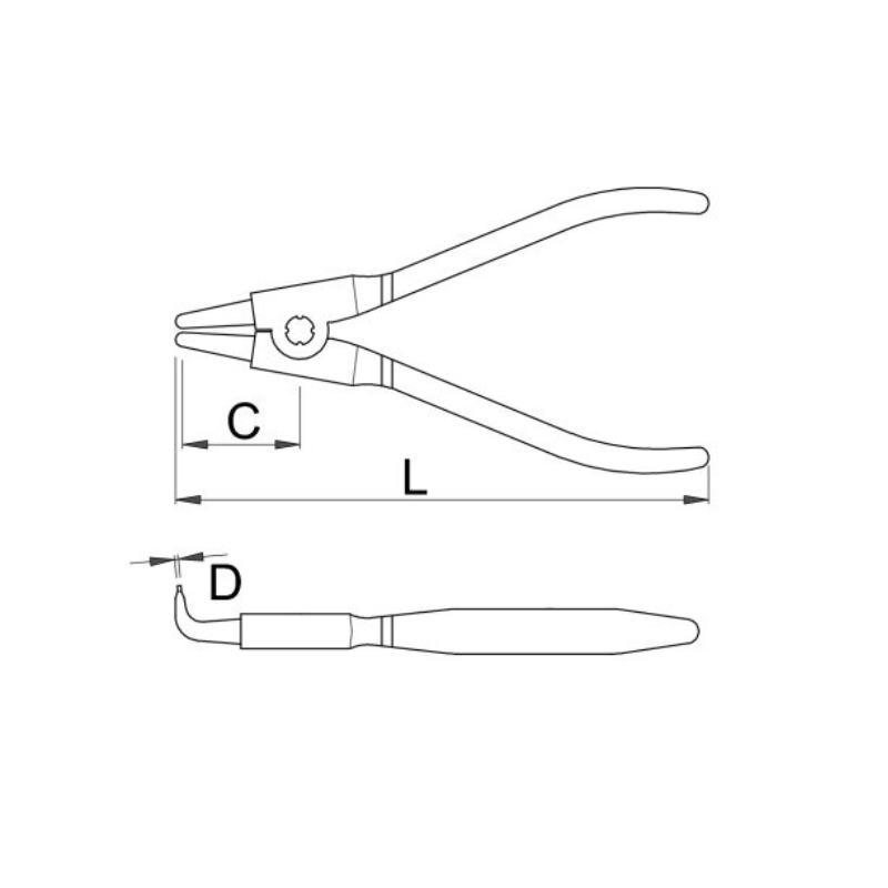 621198 UNIOR Cleste inel de siguranta,exterior,varf indoit 40-100mm