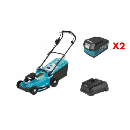 DED7199 DEDRA Masina tuns iarba 2x18V cu 2 acumulatori Li-Ion 18V 4Ah