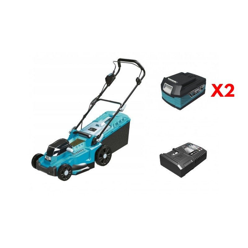 DED7199 DEDRA Masina tuns iarba 2x18V cu 2 acumulatori Li-Ion 18V 5Ah