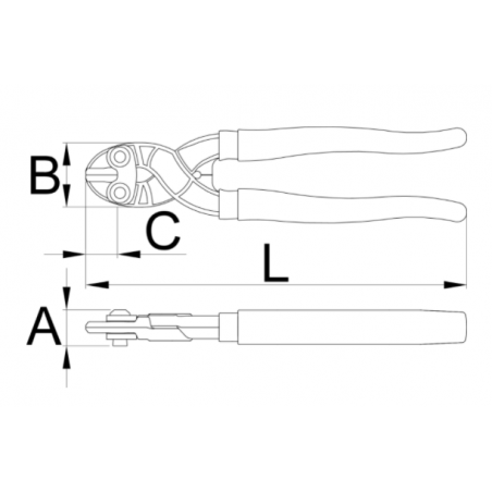 627533 UNIOR Cleste cu tais lateral BoltShark prindere 6 mm