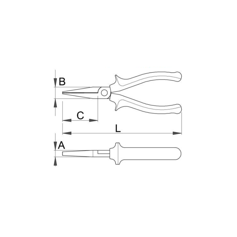 607878 UNIOR Cleste cu varfuri late 472/1BI lungime 140 mm
