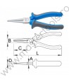 607880 UNIOR Cleste cu varfuri rotunde 476/1BI lungime 140 mm