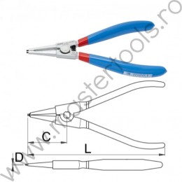 621187 UNIOR Cleste inel siguranta exterior, varfuri drepte, 3-10mm.