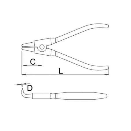 621195 UNIOR Cleste inel de siguranta,exterior,varf indoit 3-10mm