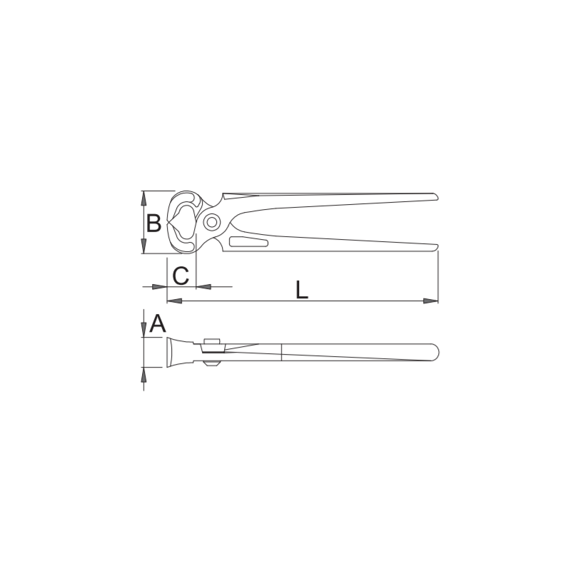 601343 UNIOR Cleste pentru scos cuie 530/4 lungime 200 mm