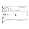 601343 UNIOR Cleste pentru scos cuie 530/4 lungime 200 mm