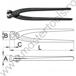 601372 UNIOR Cleste pentru plasa de sarma 531/4 lungime 190 mm