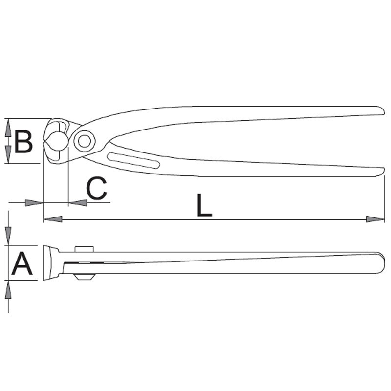 601372 UNIOR Cleste pentru plasa de sarma 531/4 lungime 190 mm