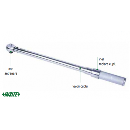 IST-9WM125 INSIZE Cheie dinamometrica patrat 1/2 cuplu 25-125 Nm