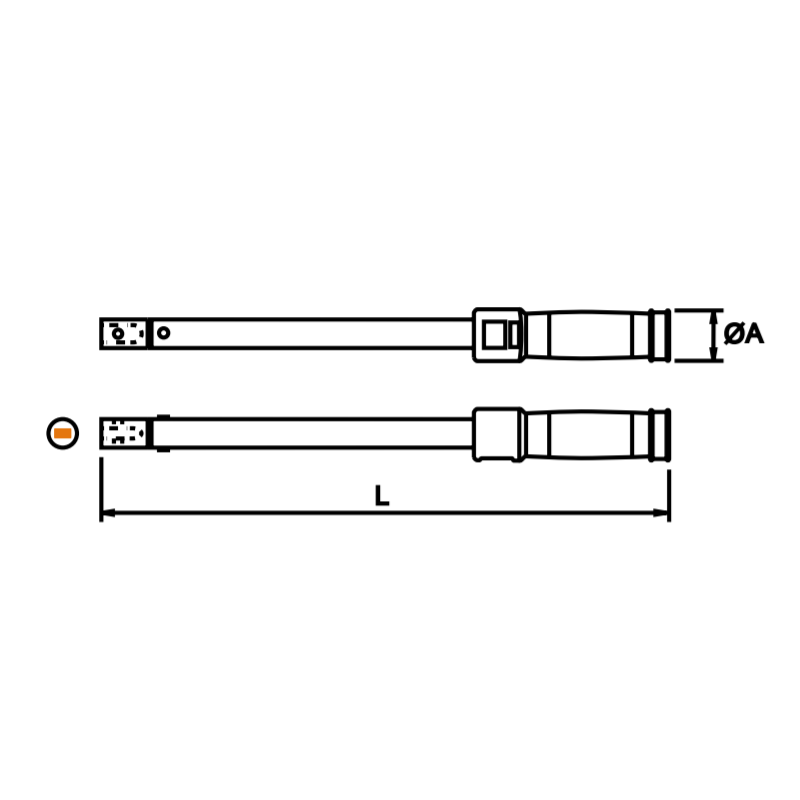 56222 EGAMASTER Cheie dinamometrica dreptunghi 9x12 mm cuplu 25-125 Nm