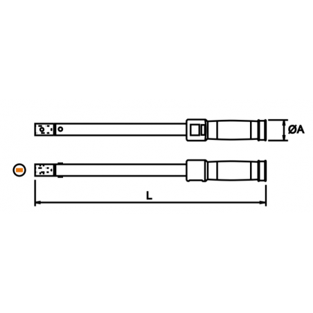 56222 EGAMASTER Cheie dinamometrica dreptunghi 9x12 mm cuplu 25-125 Nm