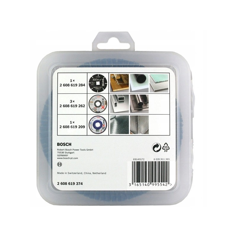 2608619374 BOSCH Set 5 discuri de taiat si slefuit X-LOCK de 125 mm