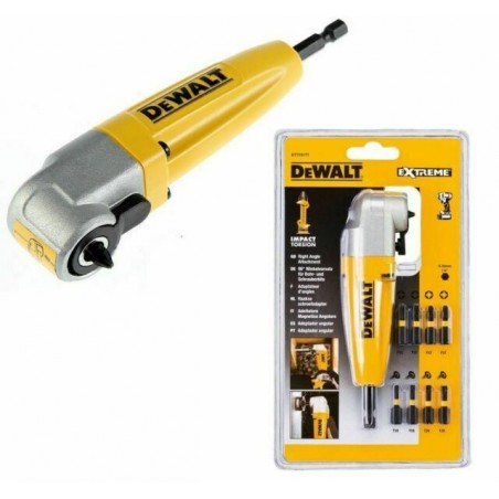 DT71517T DeWALT Adaptor de insurubare la unghi drept cu set de 8 biti