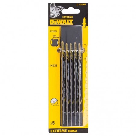 DT2201 DeWALT Set 5 Panze de fierastrau pendular pentru materiale moi