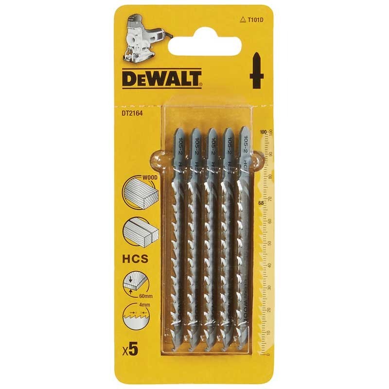 DT2164 DeWALT Set 5 Panze HCS CleanWood 100mm de fierastrau pendular