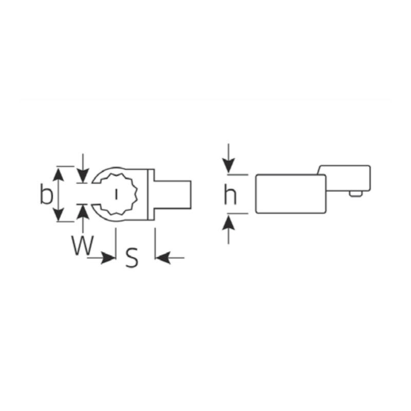 SW58231021 Cap cheie inelara 21mm cheie dinamometrica prindere 9x12mm