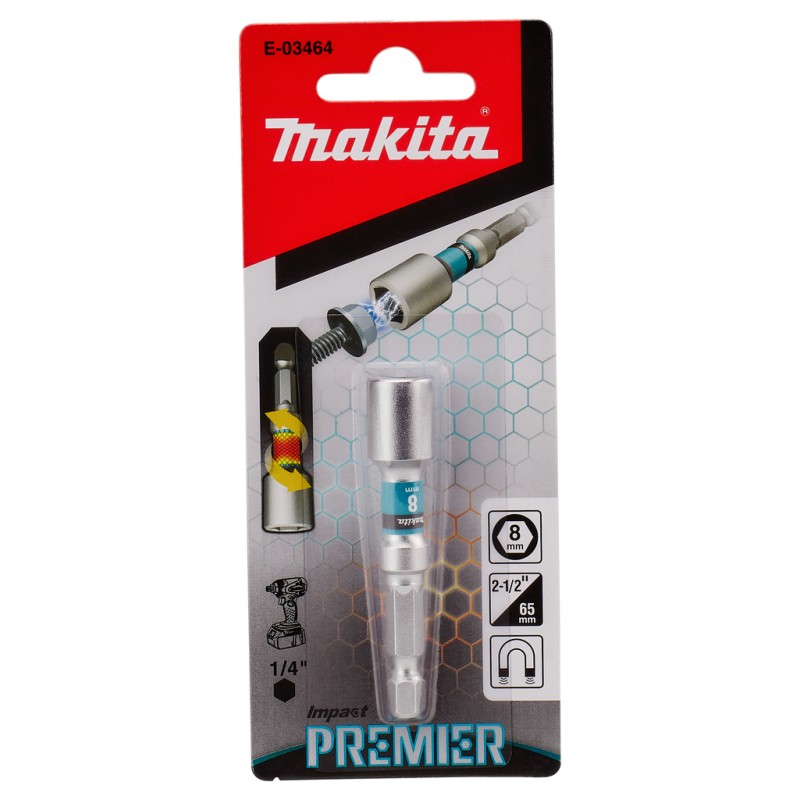 ちーちー E-03464 MAKITA Cheie tubulara 8x65mm, prindere hexagon 1/4