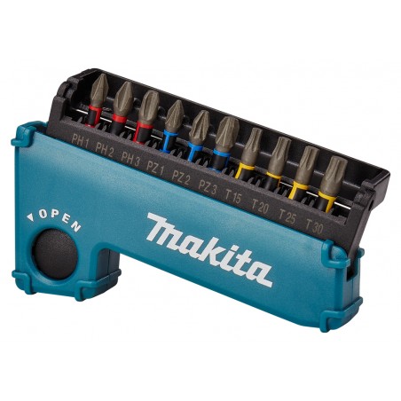 E-03567 Makita Set 10 biti 25mm Impact Premier si suport magnetic
