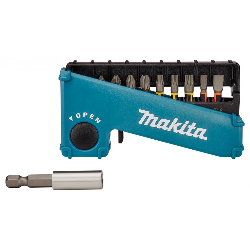 E-03573 Makita Set 10 biti 25mm Impact Premier si suport magnetic