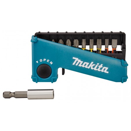 E-03573 Makita Set 10 biti 25mm Impact Premier si suport magnetic