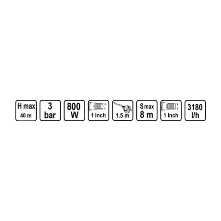 071106 RAIDER RD-WP800S Hidrofor cu rezervor 20L 800W debit 3180 l/h