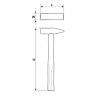 240137 TOPMASTER Ciocan lacatus 8Kg maner fibra de sticla 910mm