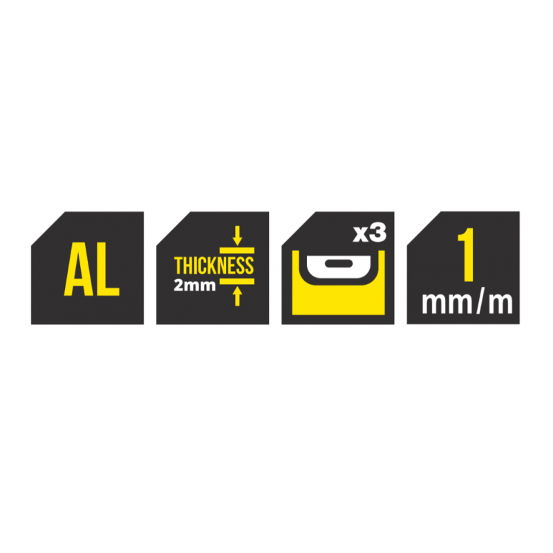 270304 TOPMASTER Nivela aluminiu 1200mm cu 3 bule si 2 manere