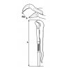 290510 TOPMASTER Cleste suedez pentru tevi 1" dinti profil S 40x330 mm