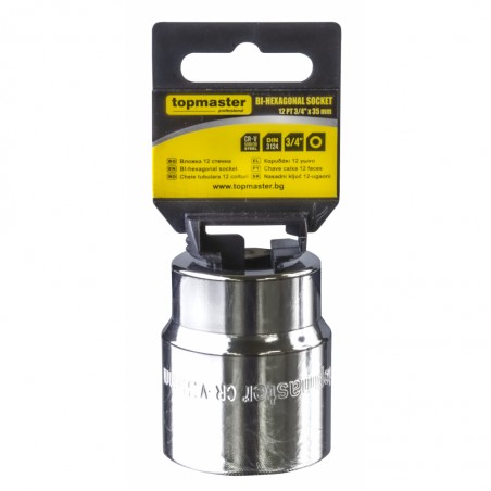 337600 TOPMASTER Cheie tubulara bihexagonala 24 mm prindere patrat 3/4