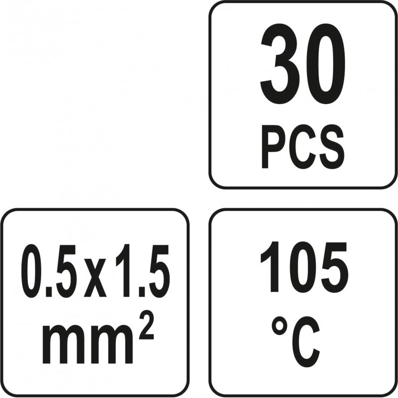 YT-81441 YATO Set 30 tuburi termocontractabile rosii 0.5-1.5mm2