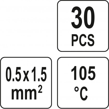 YT-81441 YATO Set 30 tuburi termocontractabile rosii 0.5-1.5mm2