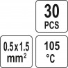 YT-81441 YATO Set 30 tuburi termocontractabile rosii 0.5-1.5mm2