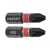 71923355 KRONUS Set 2 biti stea PZ2 de impact prindere hexagonala 1/4"