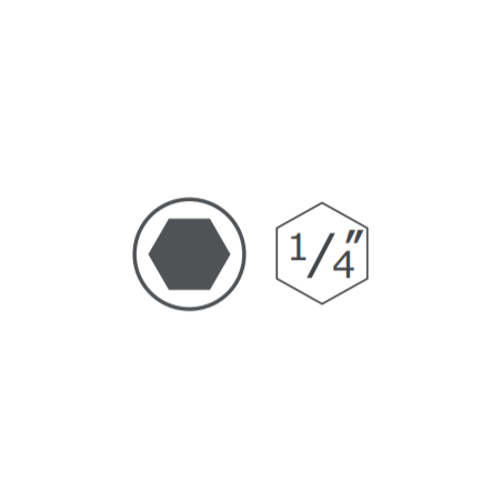 70105005 KRONUS Set 5 biti hexagonali 4 mm prindere hexagonala 1/4"